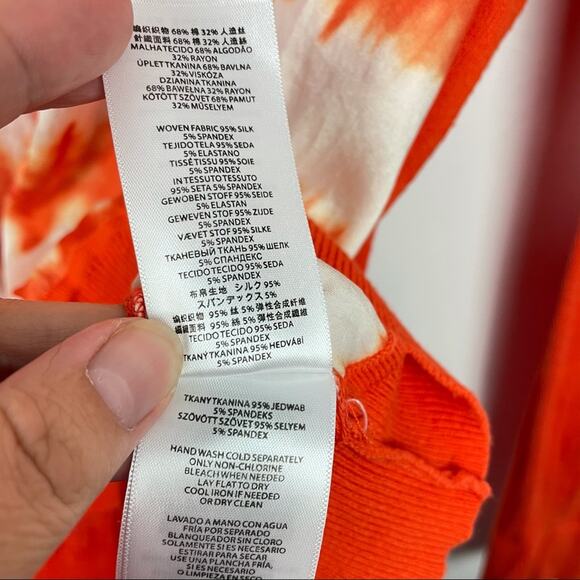 Michael Kors | Tie Dye Cardigan Sweater Orange - Picture 9 of 9